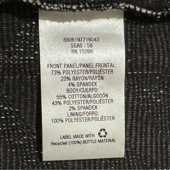 Metaphor Women’s knitted Dress Sleeveless Black and White Chevron Size 2X - Picture 7 of 9